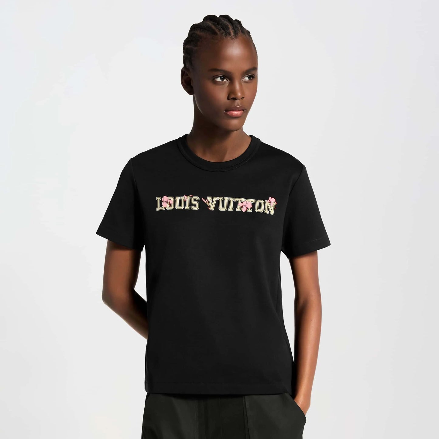 Floral Letter T‑Shirt