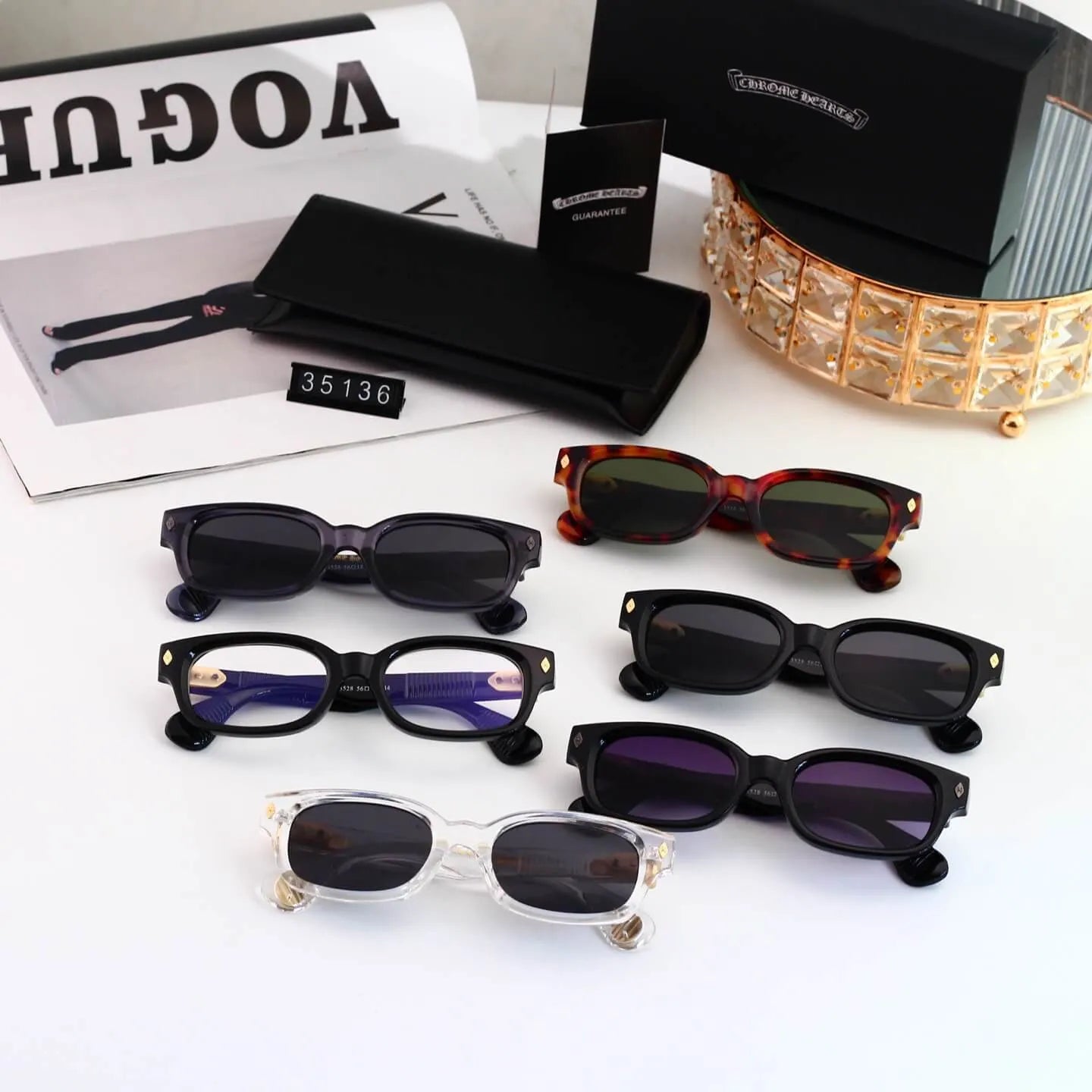 Classic Rivet Decor Rectangle Sunglasses