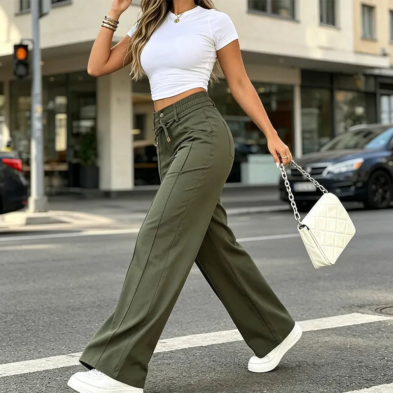 ⏳Time-Limited Special⏰-Women’s High-Waisted Straight Leg Pants