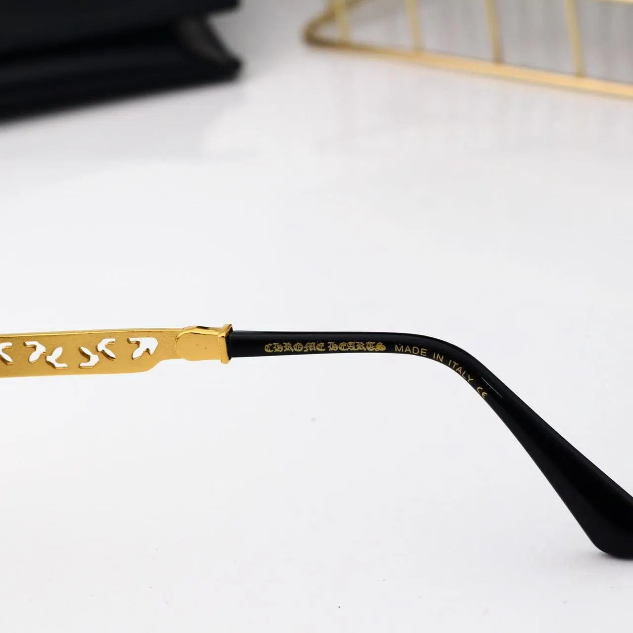 Cross Cutout Temple Optical Glasses