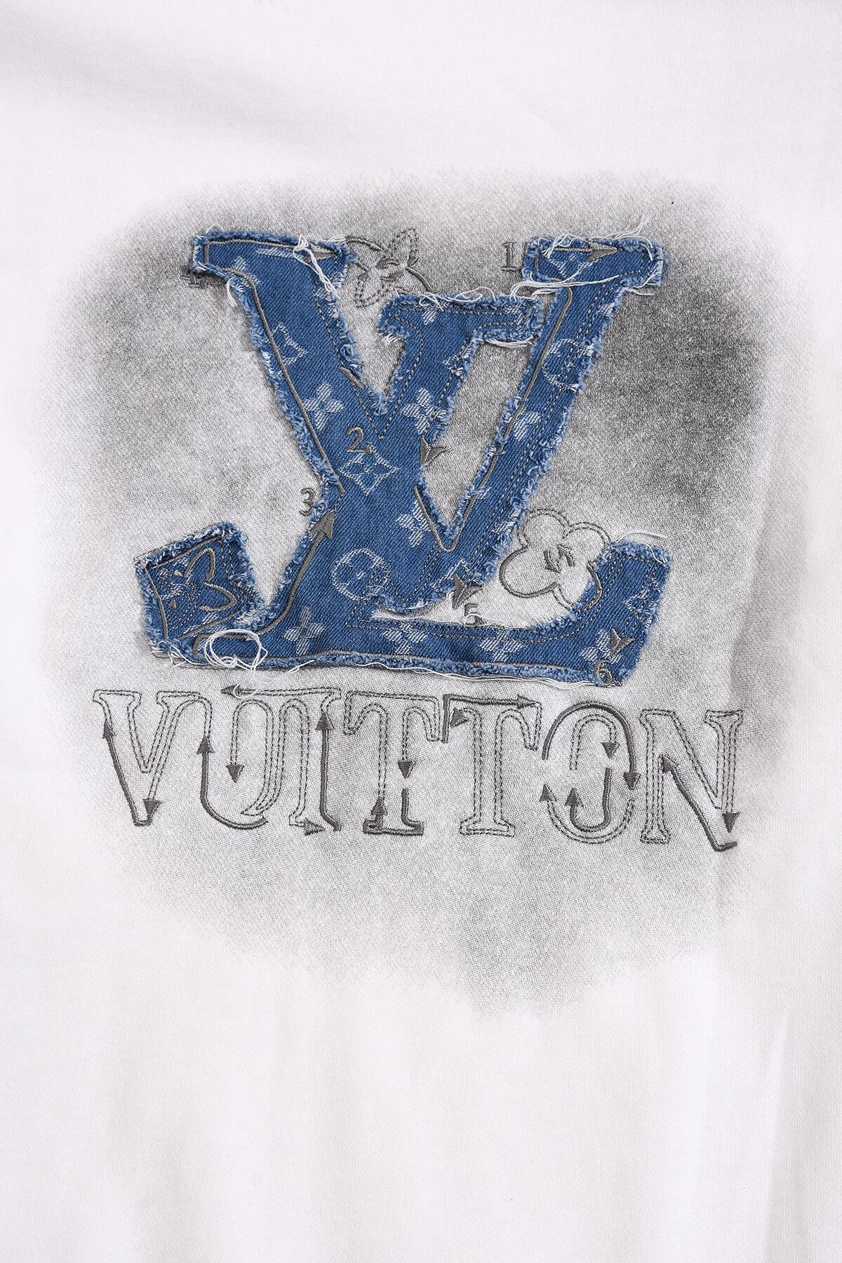 Distressed Embroidered Sweatshirt