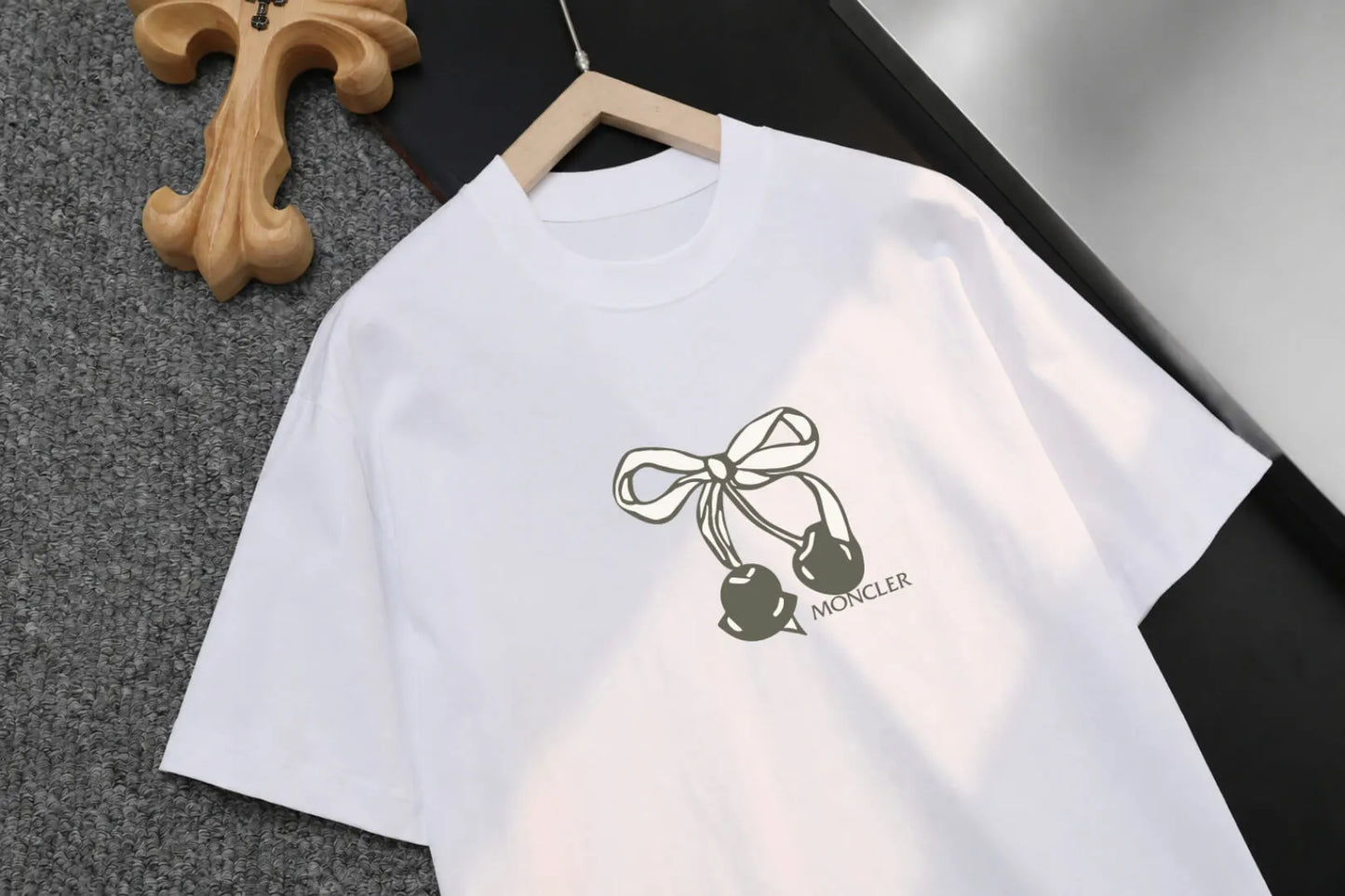 Bow‑Cherry Cute Style Print T‑shirt