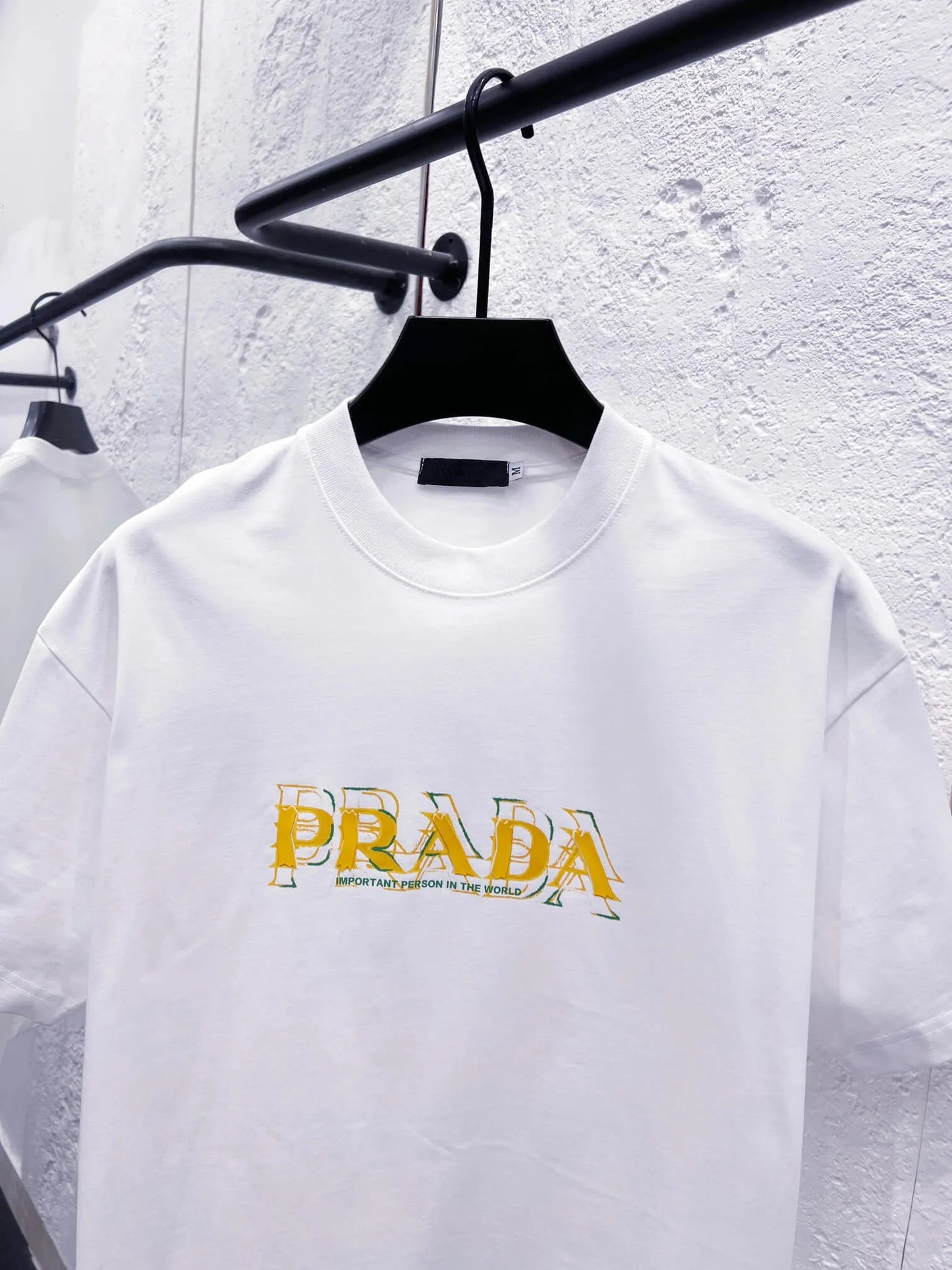 Layered Logo Fashion Crew Neck T‑Shirt