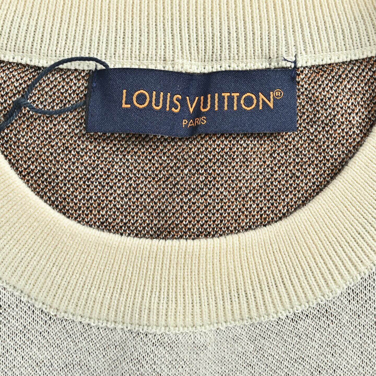 Letter Monogram Jacquard Knit T-Shirt