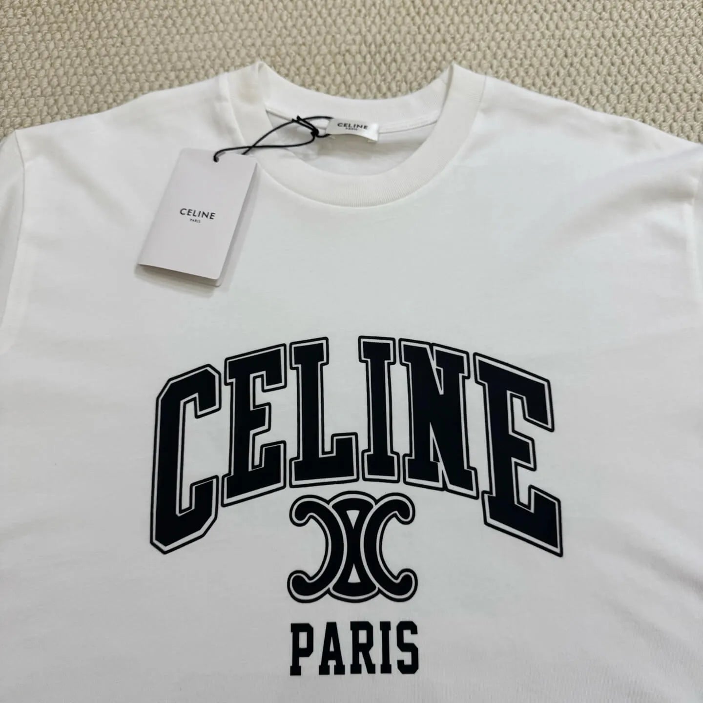 Vintage Letter Triomphe Print T‑Shirt