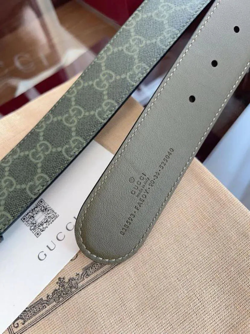 Forest‑Green Leather Belt