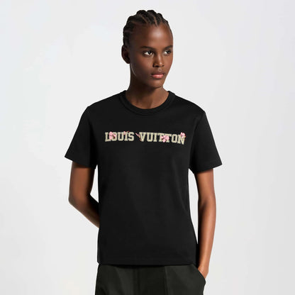 Floral Letter T‑Shirt