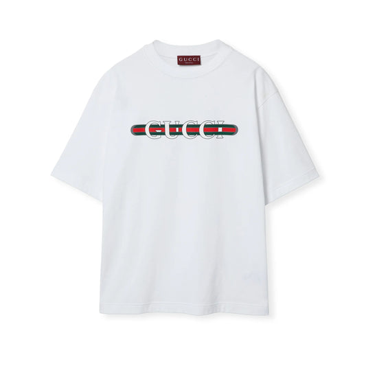 Interwoven Letter Stripe T‑Shirt