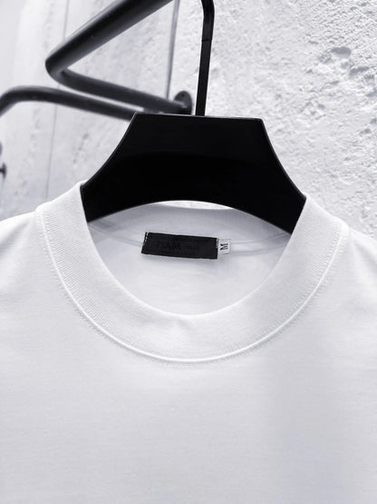 Layered Logo Fashion Crew Neck T‑Shirt