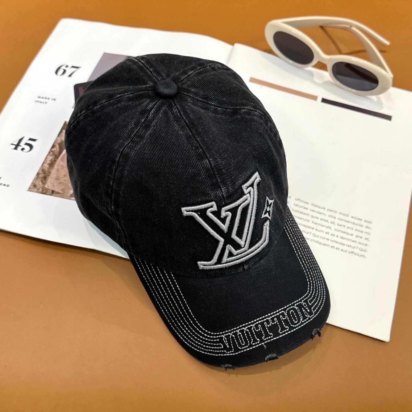 Distressed Denim Baseball Cap