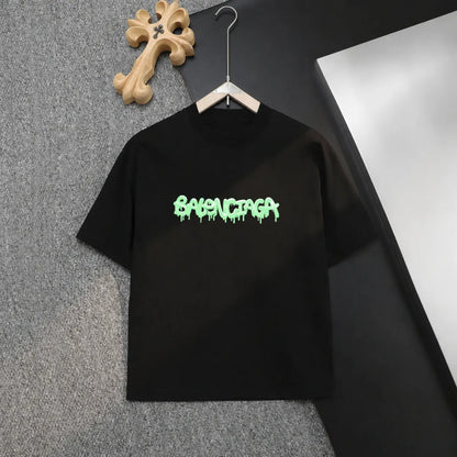 Graffiti Drip Letter Print T‑Shirt