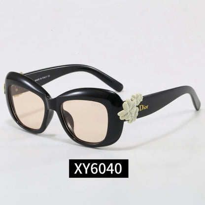 Oval Floral Decor Sunglasses