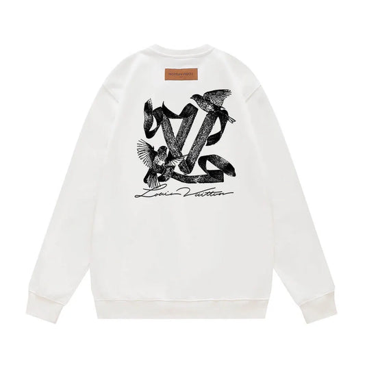 Bird Pattern Printing Sweatshirt