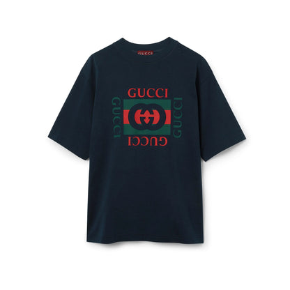 Red‑Green Letter Print T‑Shirt