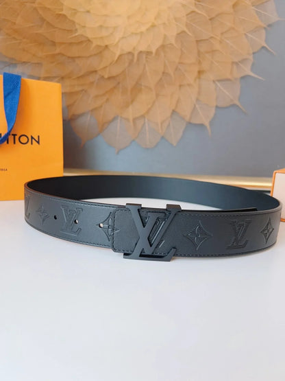 Calfskin Embossed Pattern Leather Belt