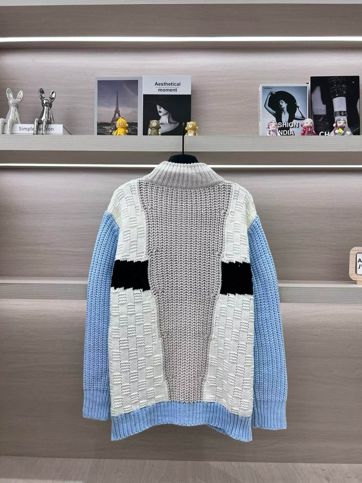 Stand Collar Sweater Jacket