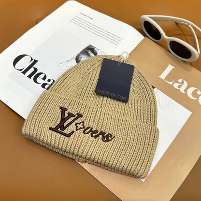 Multi-Color Embroidered Emblem Knitted Beanie