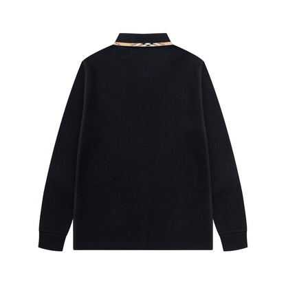 New Striped Collar Sweatshirt