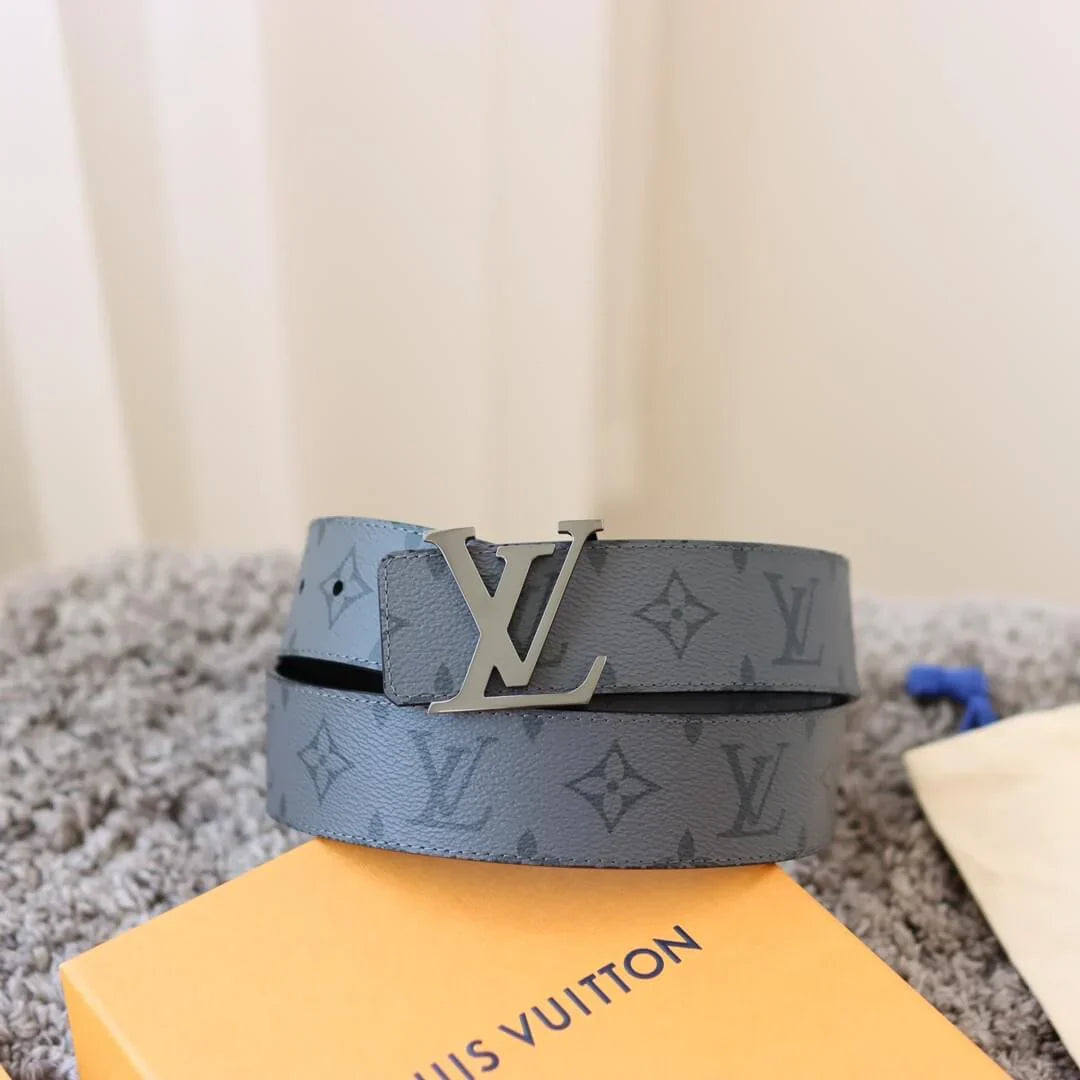 Grey-Blue Embossed Belt
