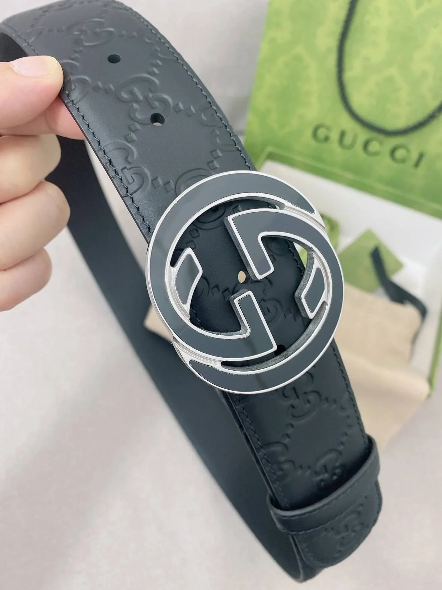 Classic Double G Embossed Belt