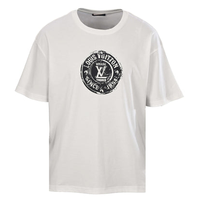 Vintage Circular Stamp Print T-Shirt