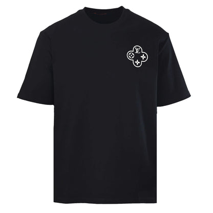 Back Chain Circle Letter Print T-Shirt