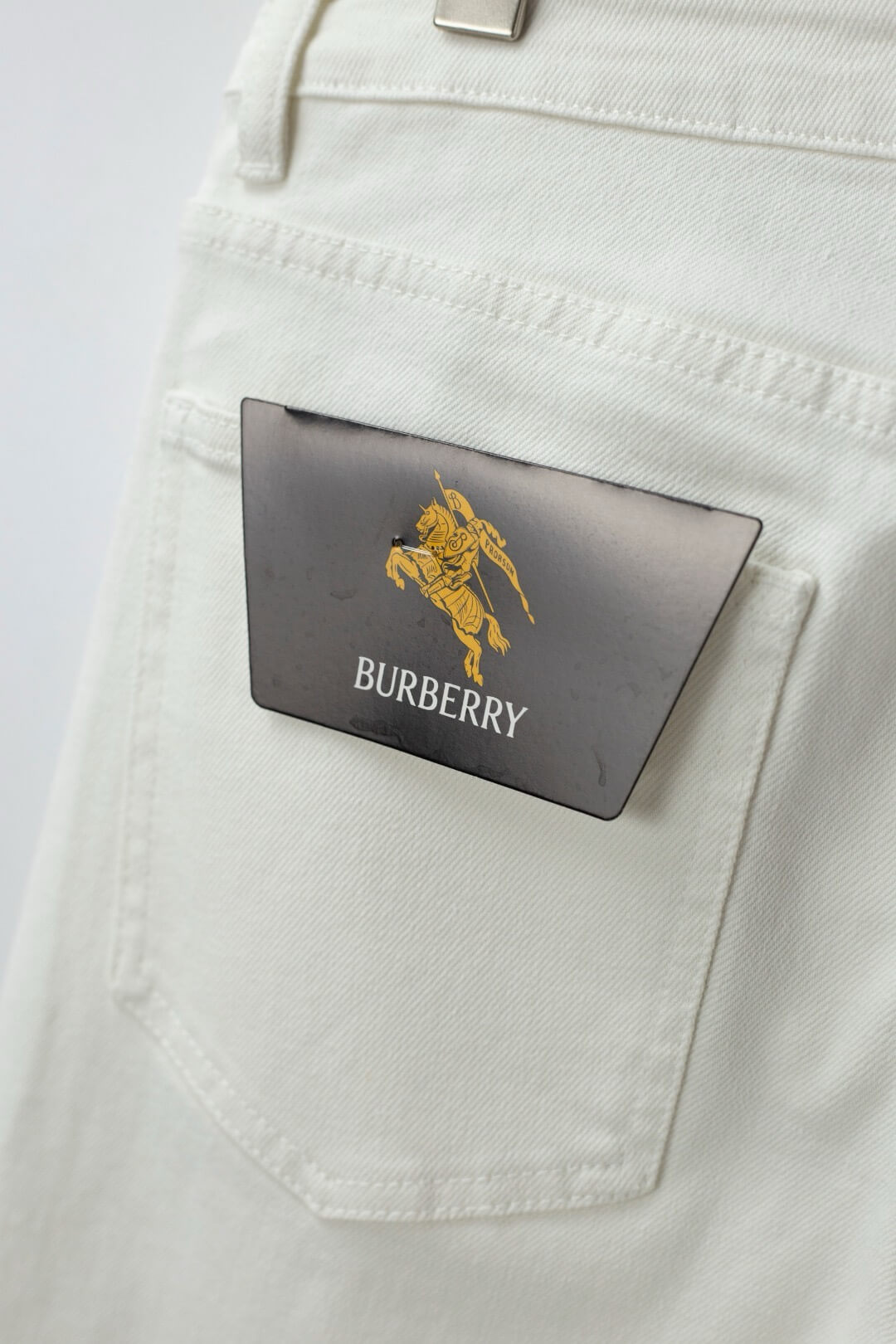 White Equestrian Knight Jeans