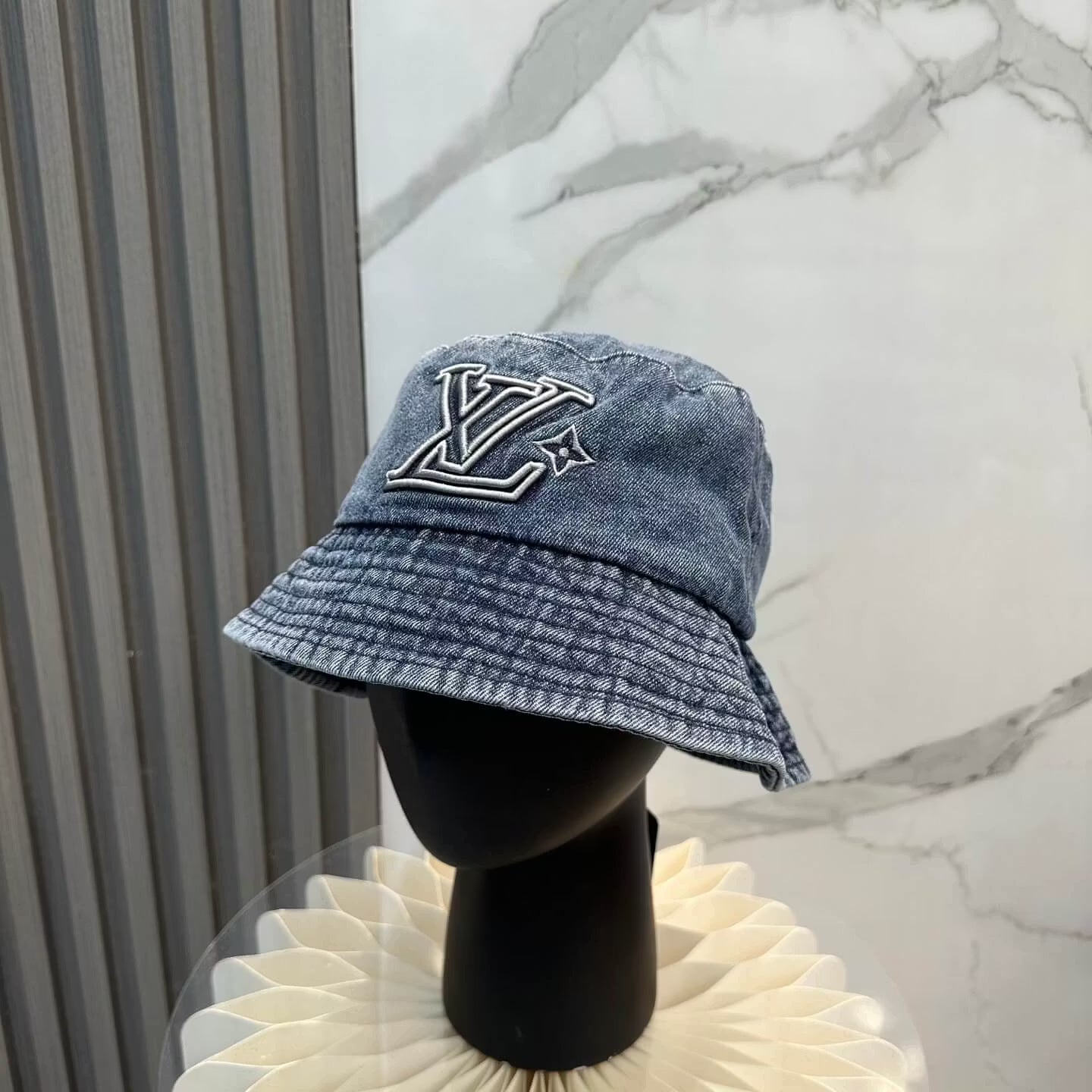 Distressed Denim Bucket Hat