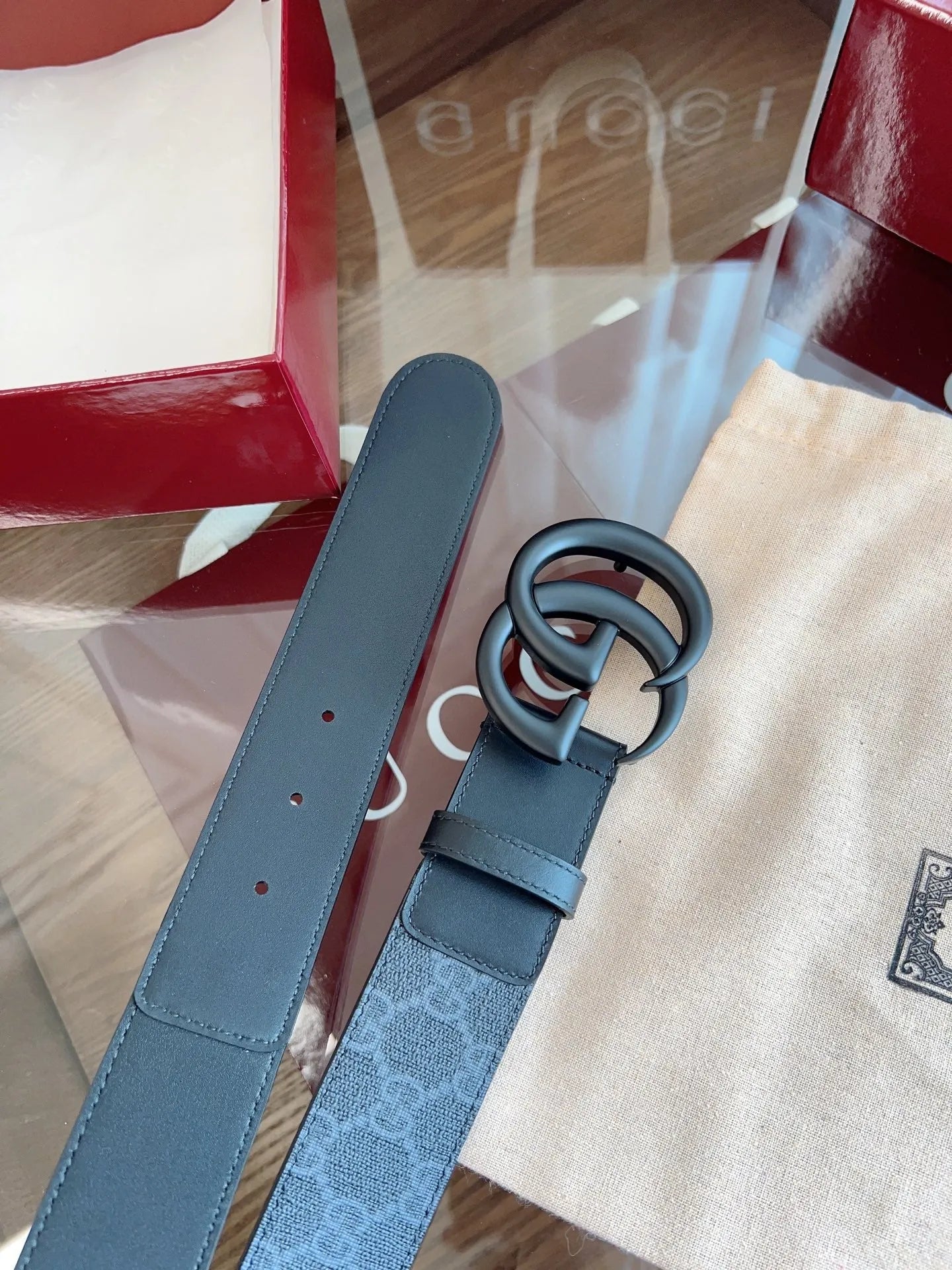 Fabric & Leather Patchwork Belt