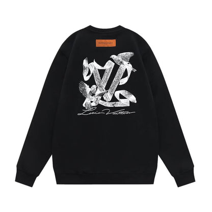 Bird Pattern Printing Sweatshirt