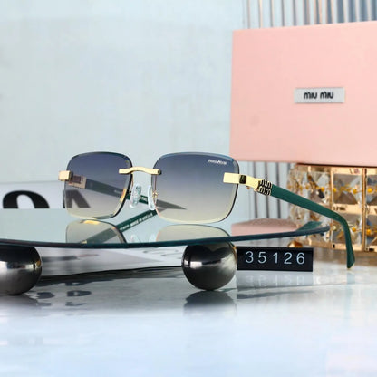 Retro Frameless Cut Edge Fashion Sunglasses