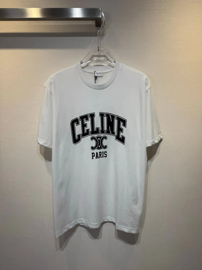 Vintage Letter Triomphe Print T‑Shirt