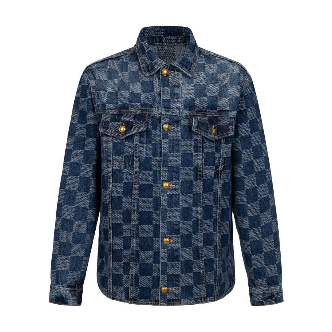 Checkerboard Skate Denim Jacket