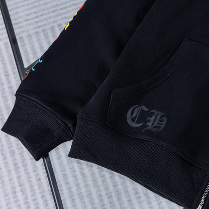 Classic Scroll Sanskrit Zip-Up Jacket