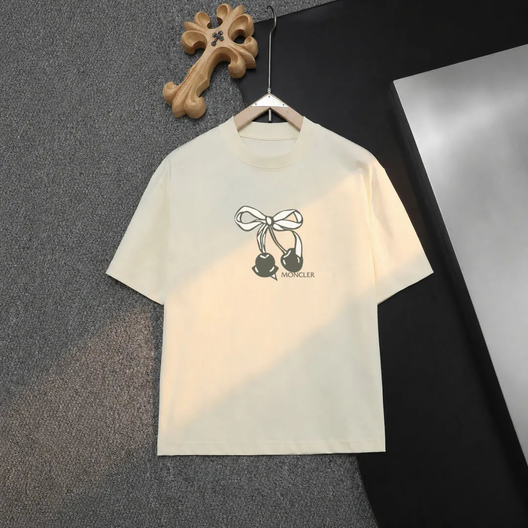 Bow‑Cherry Cute Style Print T‑shirt