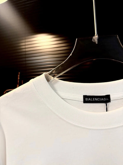Front‑Back Offset Print Oversized T‑shirt