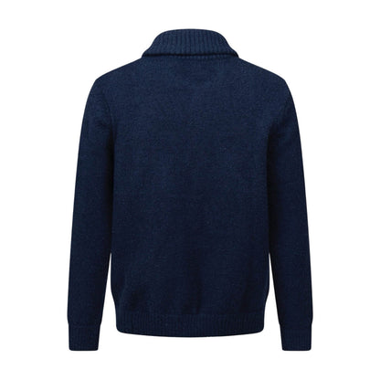 Letter Intarsia Merino Wool Jacket