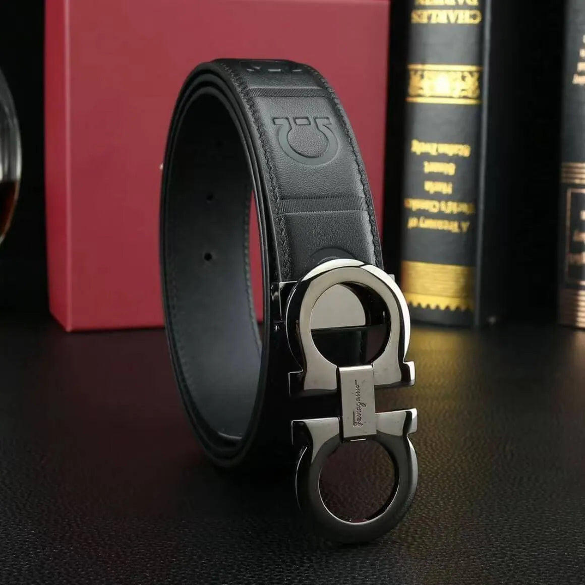 Fashion Embossed Leather Belt