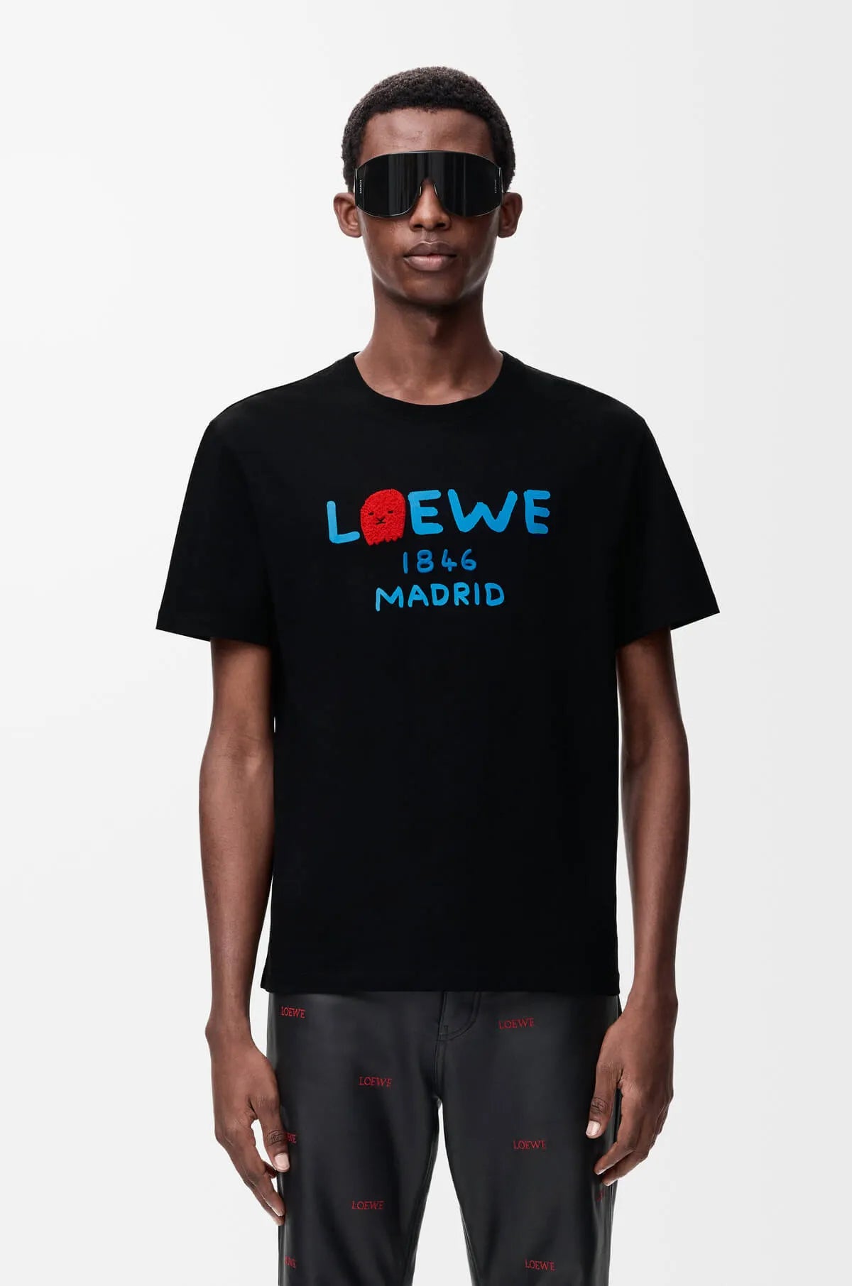 Blue Letter Print T‑Shirt