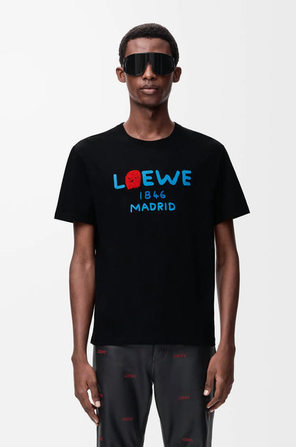Blue Letter Print T‑Shirt