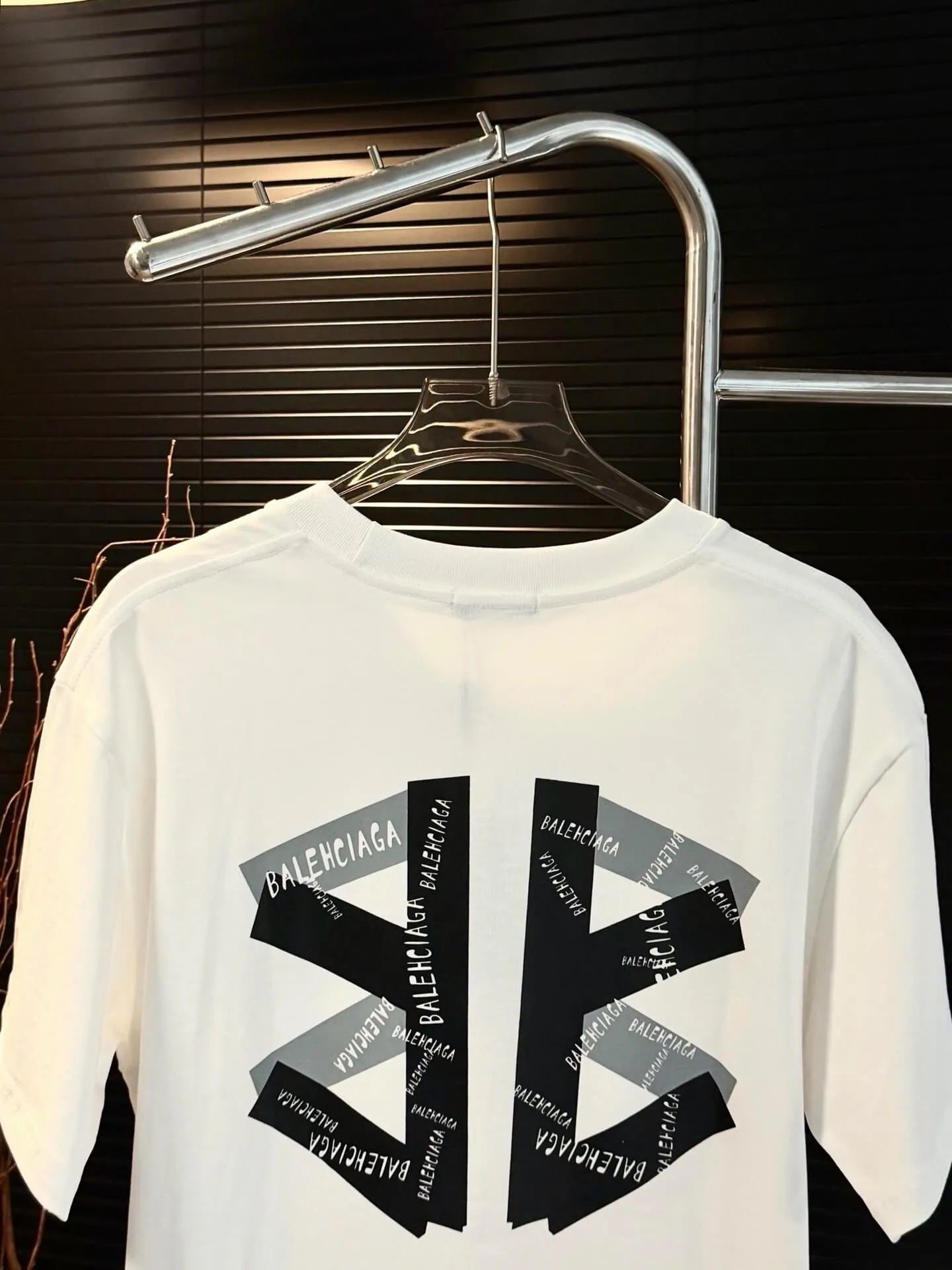 Front‑Back Offset Print Oversized T‑shirt