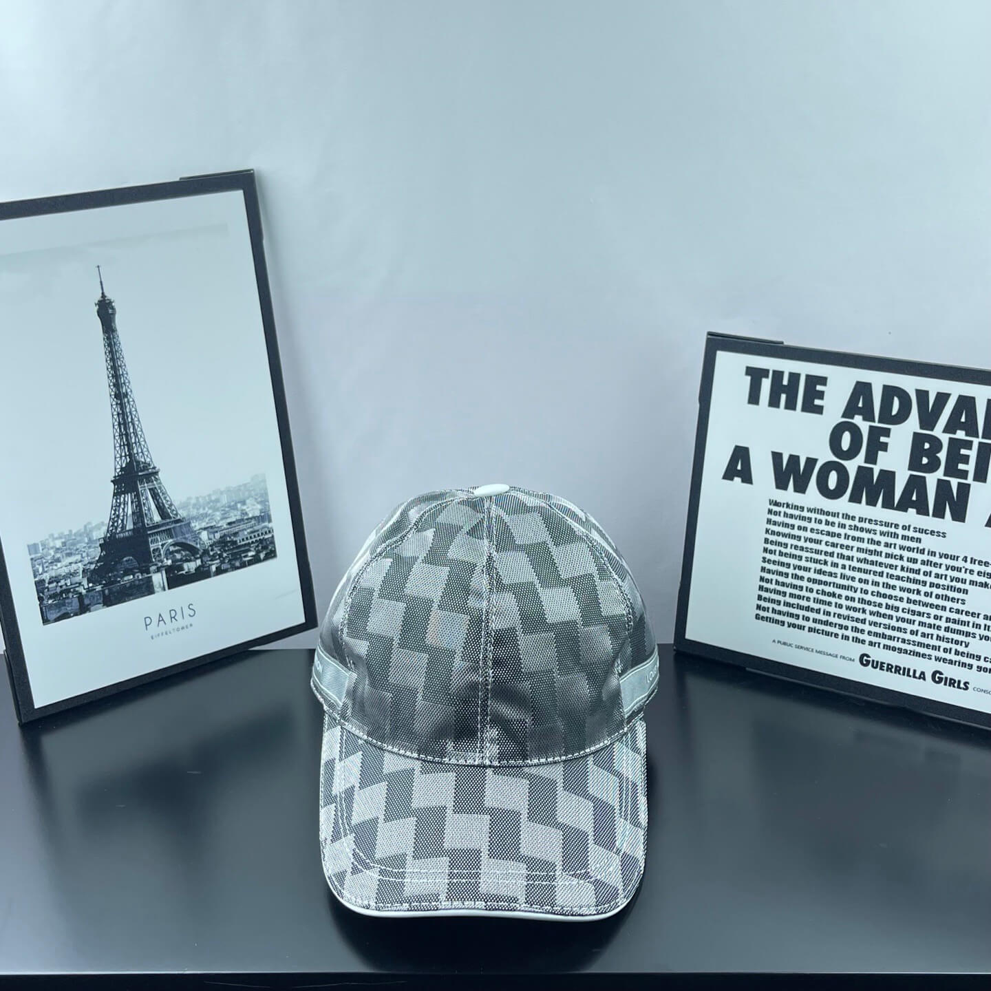 Checkered Webbing Fashion Baseball Cap