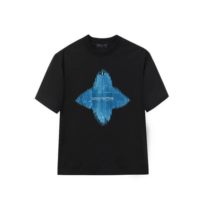 Blue Clover Sound Wave Print T-Shirt