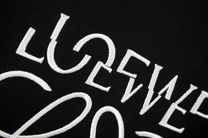 Offset Letter Embroidery Sweatshirt