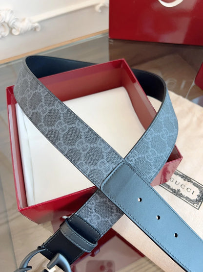 Fabric & Leather Patchwork Belt