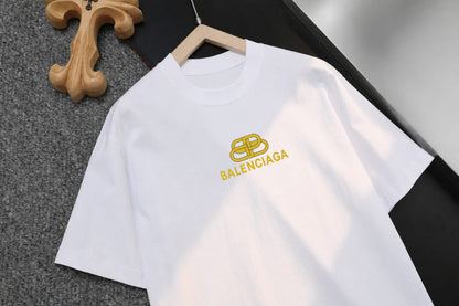 Classic Golden Logo Short‑Sleeve T-shirt
