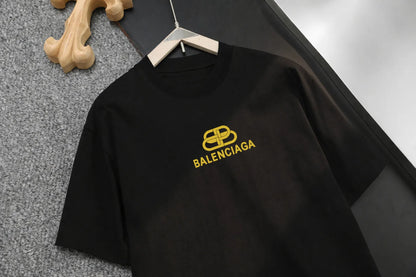 Classic Golden Logo Short‑Sleeve T-shirt