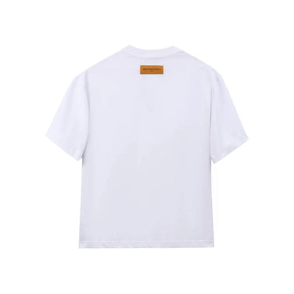 Orange Circle Badge Letter T-Shirt