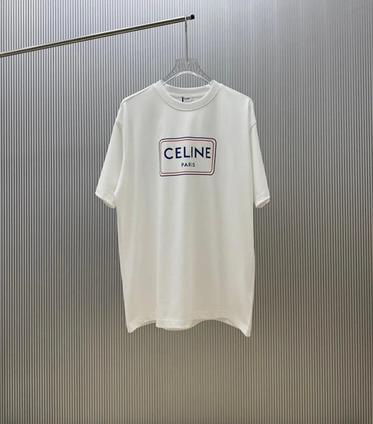 Square Frame Letter Print T‑Shirt