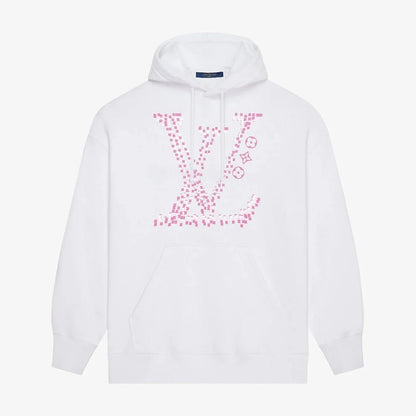 Pink Classic Letter Print Hoodie